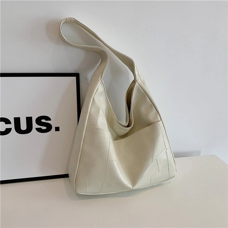 Women's Medium Pu Leather Solid Color Vintage Style Classic Style Square Magnetic Buckle Underarm Bag