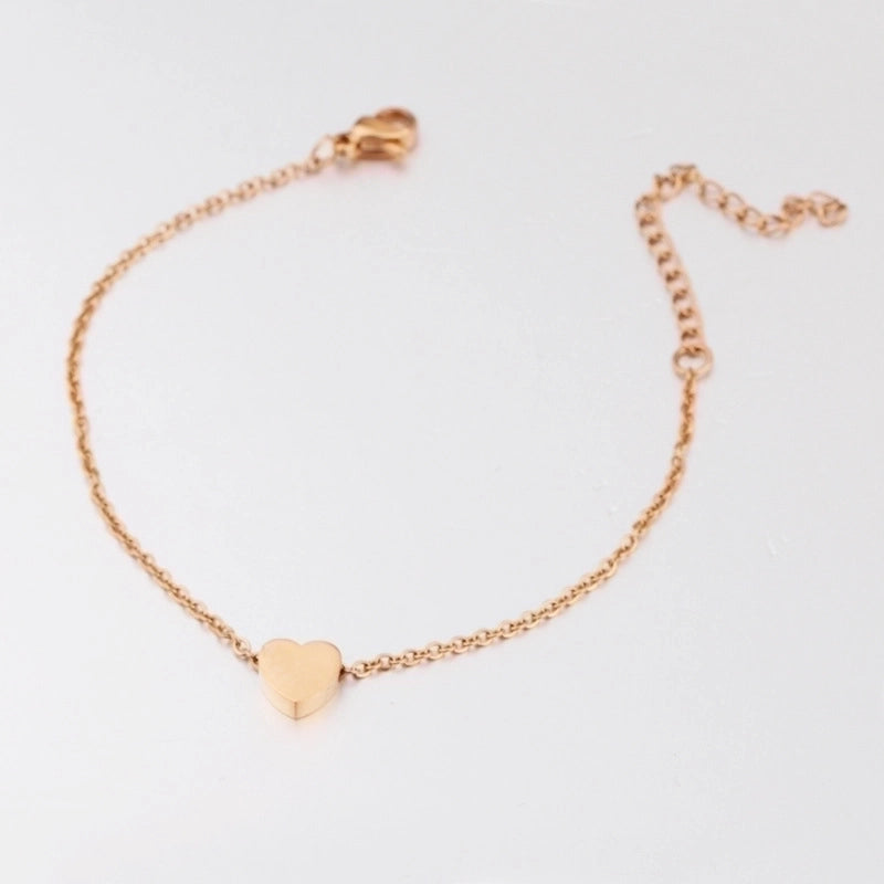 Minimalist Solid Color Stainless Steel 18K Gold Plated Rose Gold Plated None Bracelets In Bulk