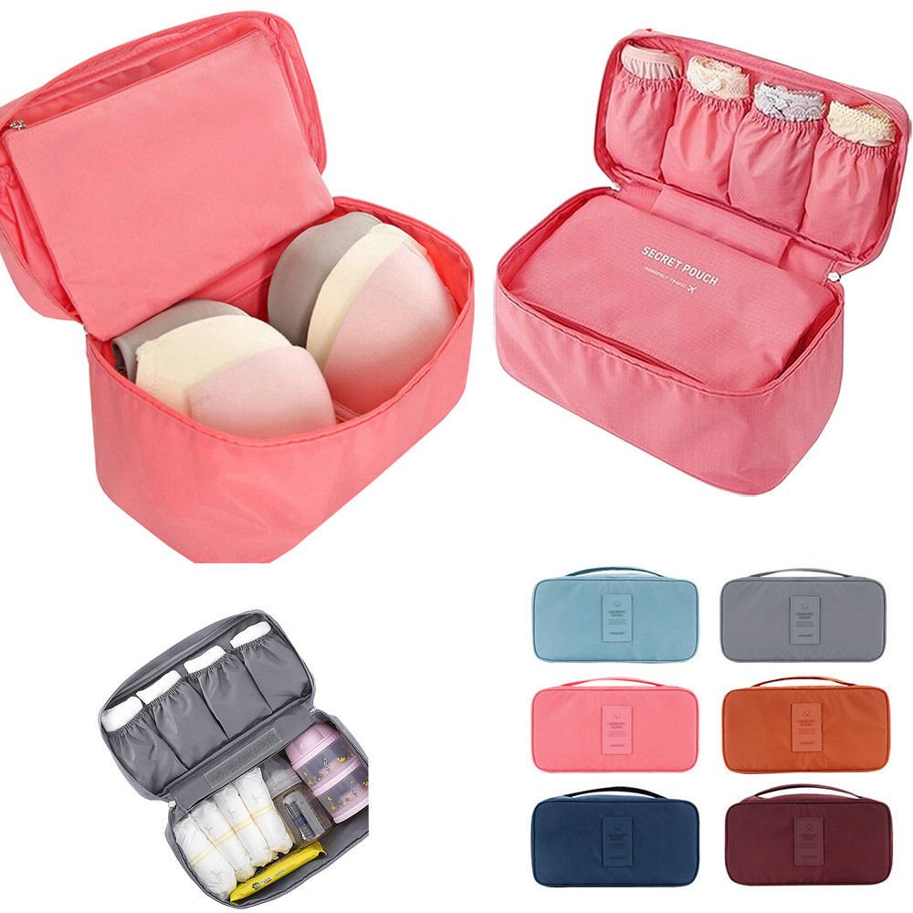 Closet Bra Underwear Undergarments Organizer Waterproof Travel Packing Toiletry Makeup Bag