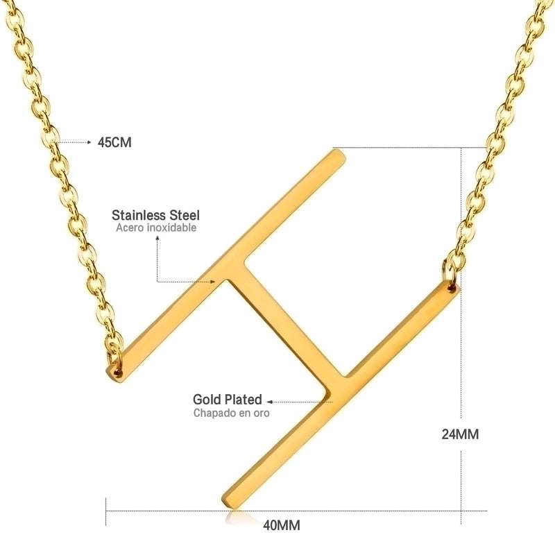 Stainless Steel Fashion Plating Letter Necklace