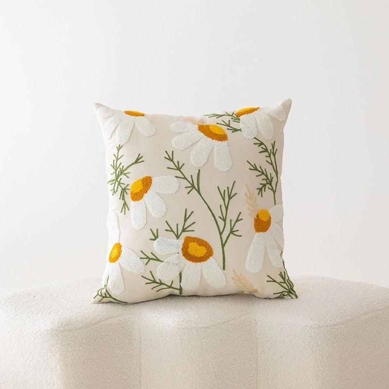 Sweet Minimalist Flower Cotton Pillow Cases Couch & Sofa Decor