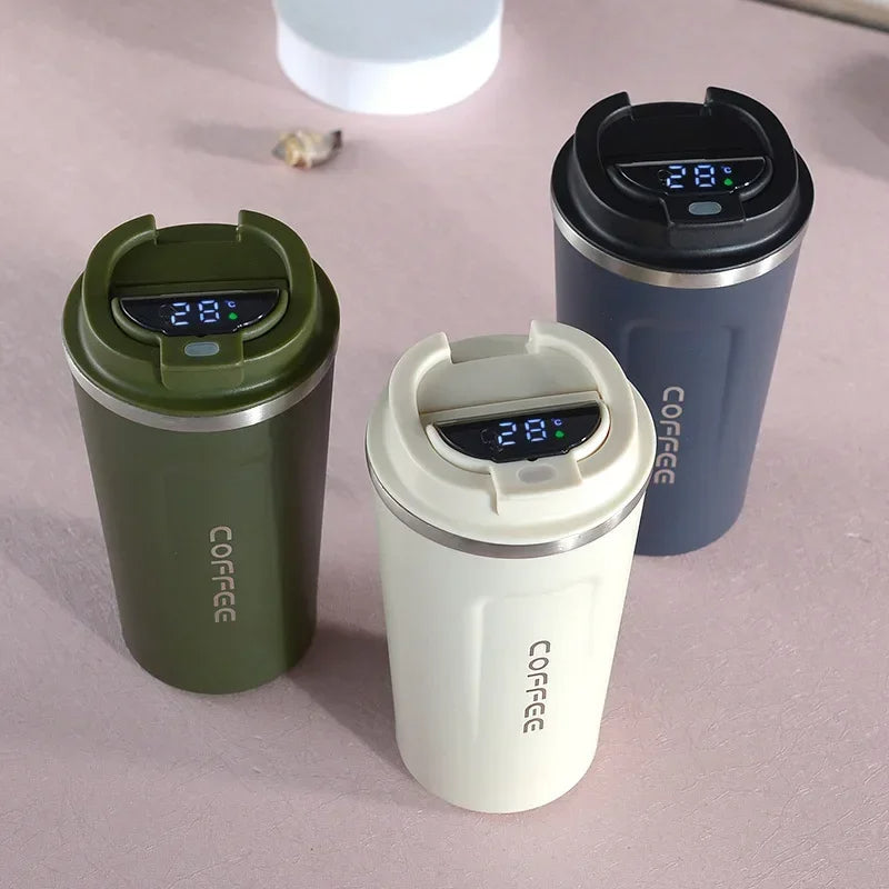 Stainless Steel Coffee Mug Smart LED Temperature Display 510ML