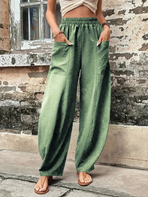 🔥49% OFF🔥Women's Pocket Casual Elastic Pants