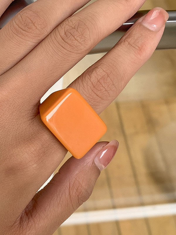 Stylish Resin 8 Colors Geometric Ring