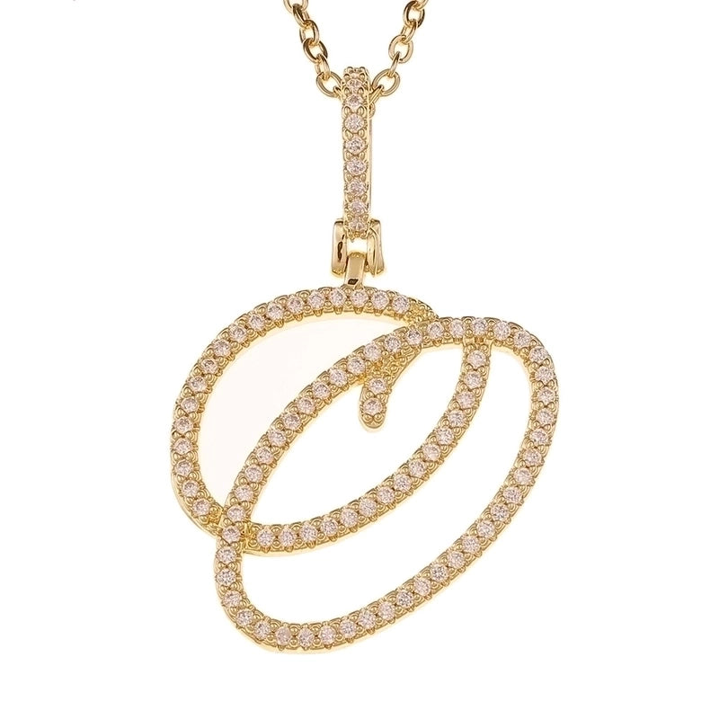 Zircon 26 English Letter Pendant Copper Necklace