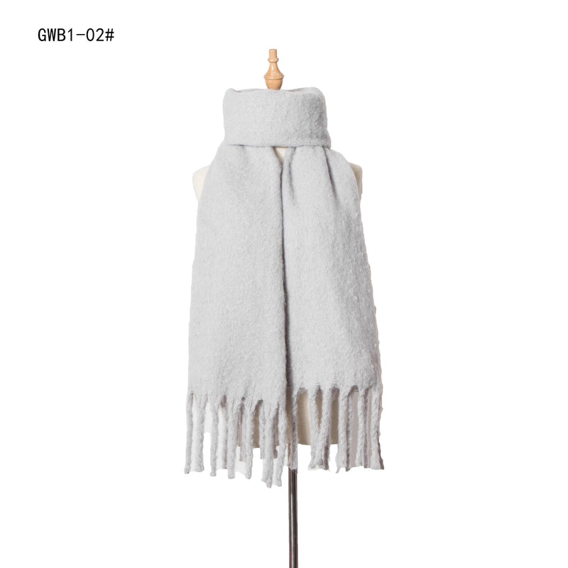 Women's Vintage Style Solid Color Polyester Scarf