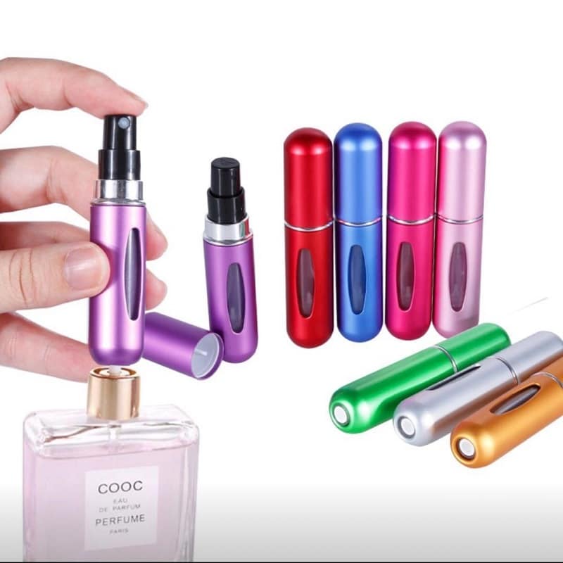 (Pack of 5) Perfume Refillable Atomizer Spray Bottles (5ml) Purse. Pocket Luggage