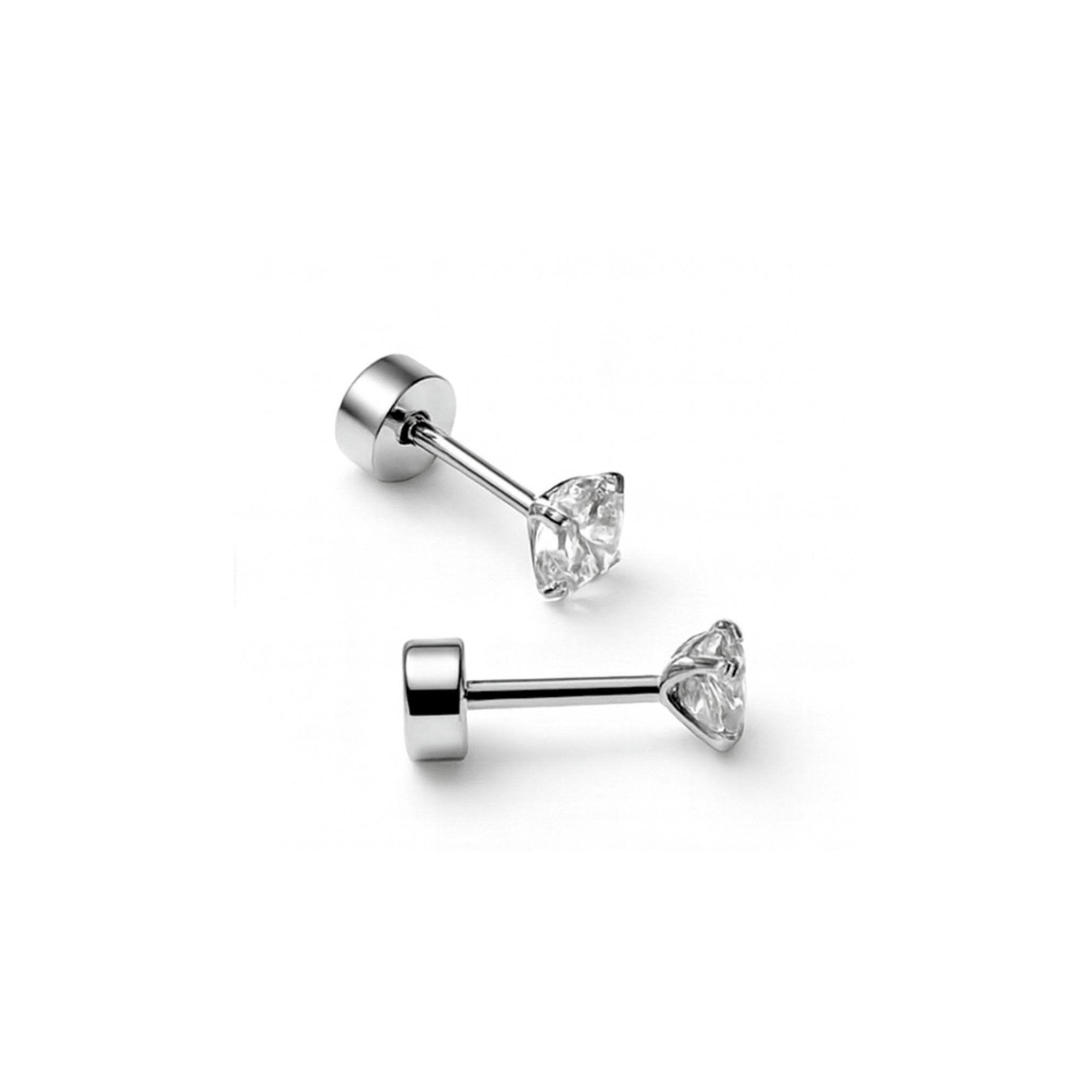 Baby Diamond style studs - Silver