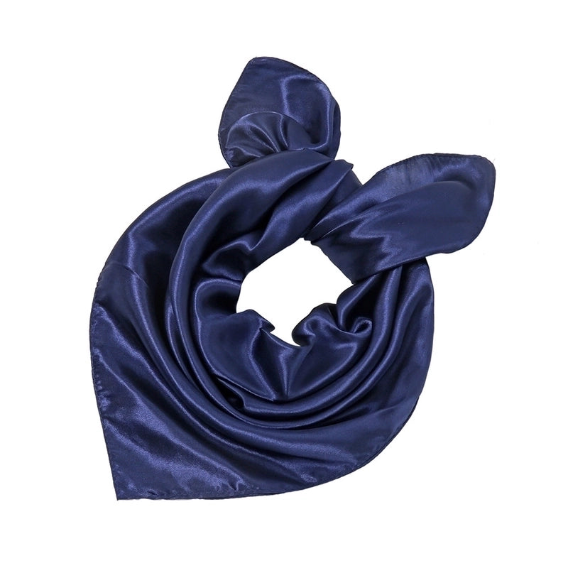 Women's Fashion Solid Color Satin Sewing Silk Scarves