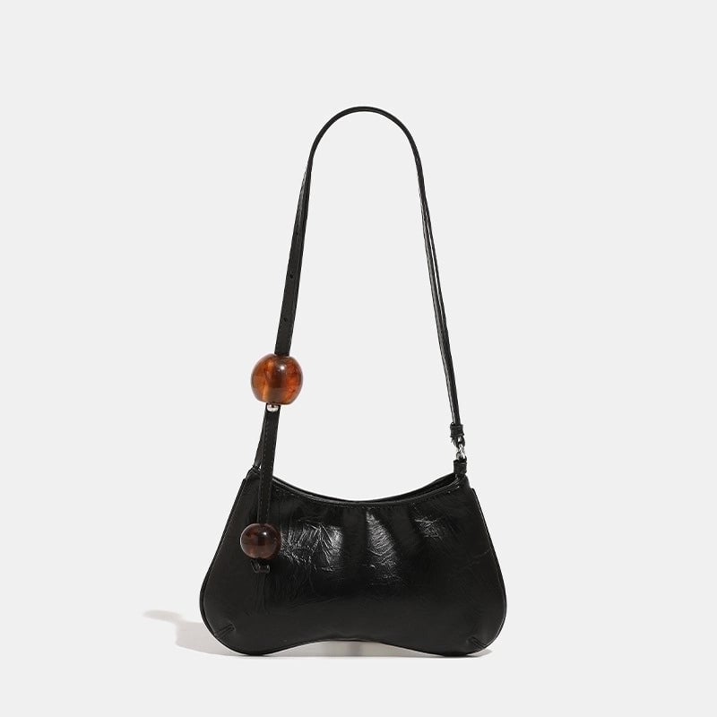 Women's Small Pu Leather Solid Color Streetwear Zipper Underarm Bag