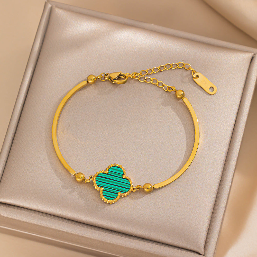 Sporty Women Titanium Steel Electroplating Bracelets