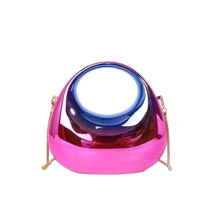 Women's Medium PVC Gradient Color Solid Color Elegant Vintage Style Dumpling Shape Lock Clasp Evening Bag