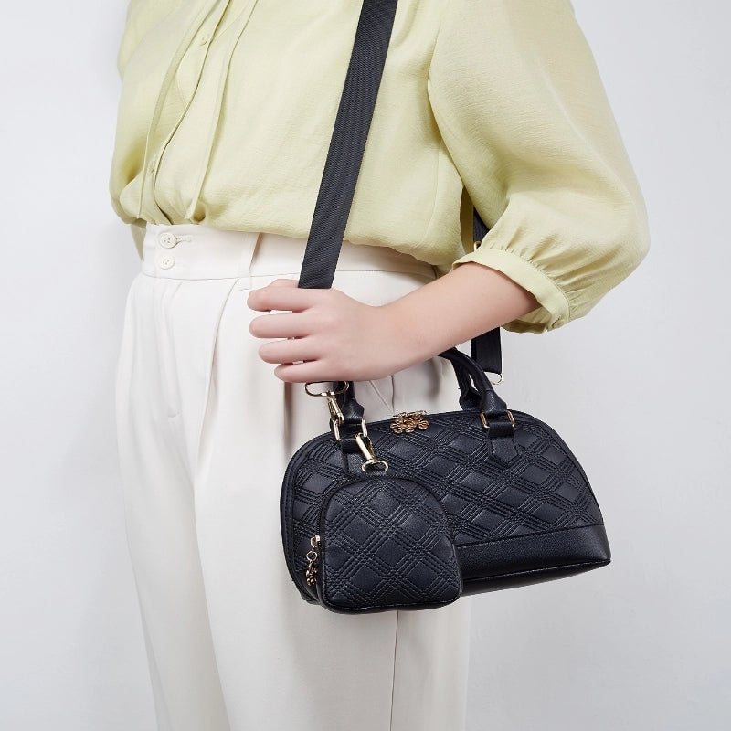 Women's All Seasons Pu Leather Elegant Shoulder Bag Handbag Dome Bag