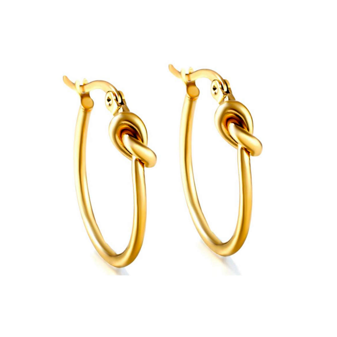 Knotted  hoops - Gold