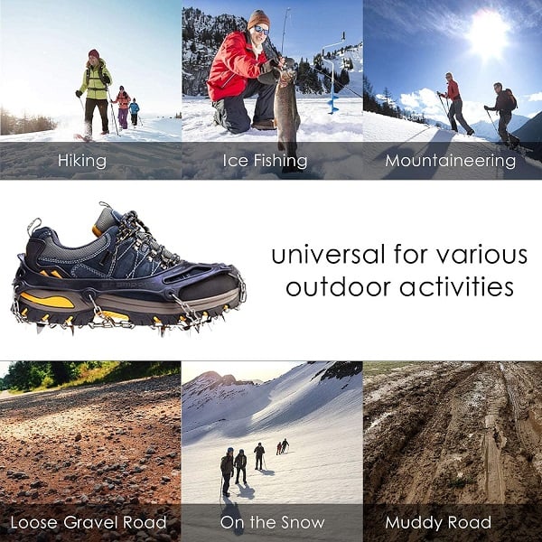Outdoor recommendationse Upgraded Snow Boots Anti-slip Claws