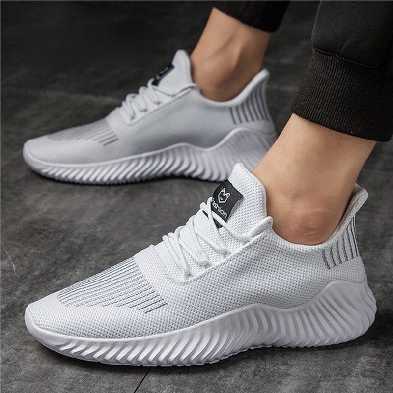 business Men Fashion Casual Shoes Breathable Air Mesh Mens Sneakers Lightweight Walking Sneakers Trend Tennis Sports Shoes Soft Bottom