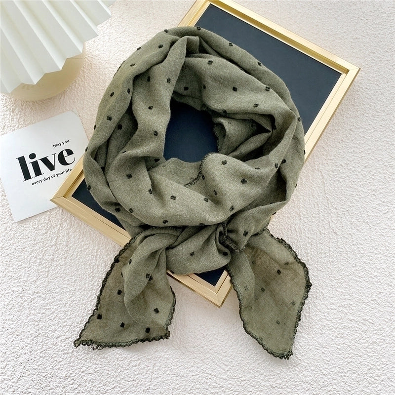 Semicircle Cotton And Linen Triangle Scarf Silk Scarf Fashion Wild Scarf Headscarf Decorative Scarf