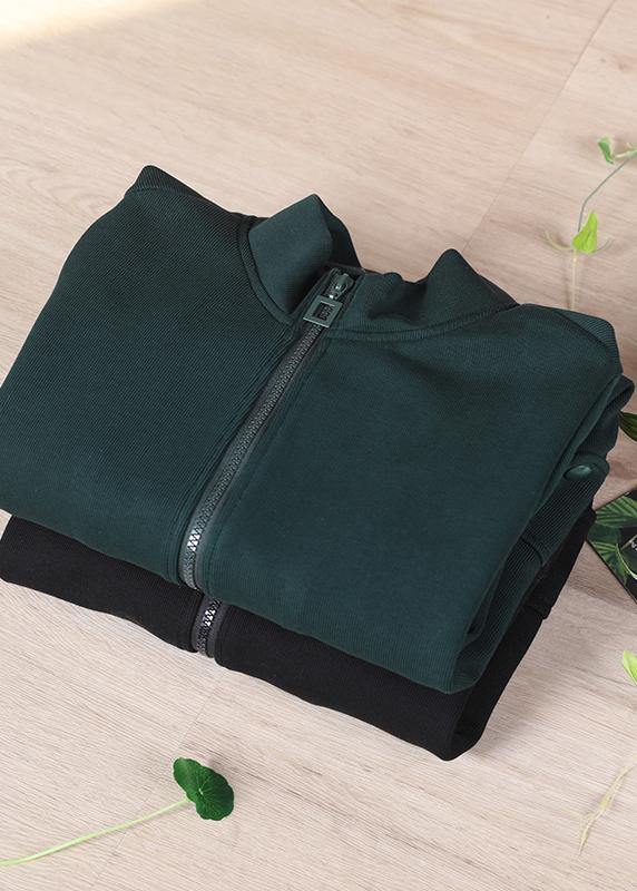 Beautiful Black Zip Up Trench Short Coat