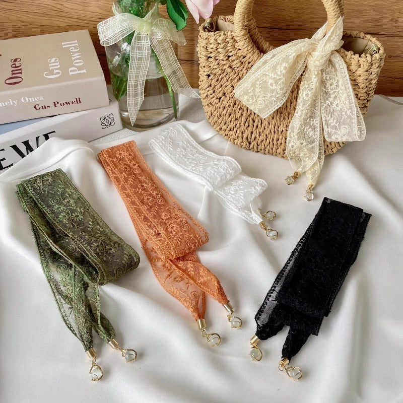Women's Elegant Pastoral Solid Color Blended Hollow Out Silk Scarf