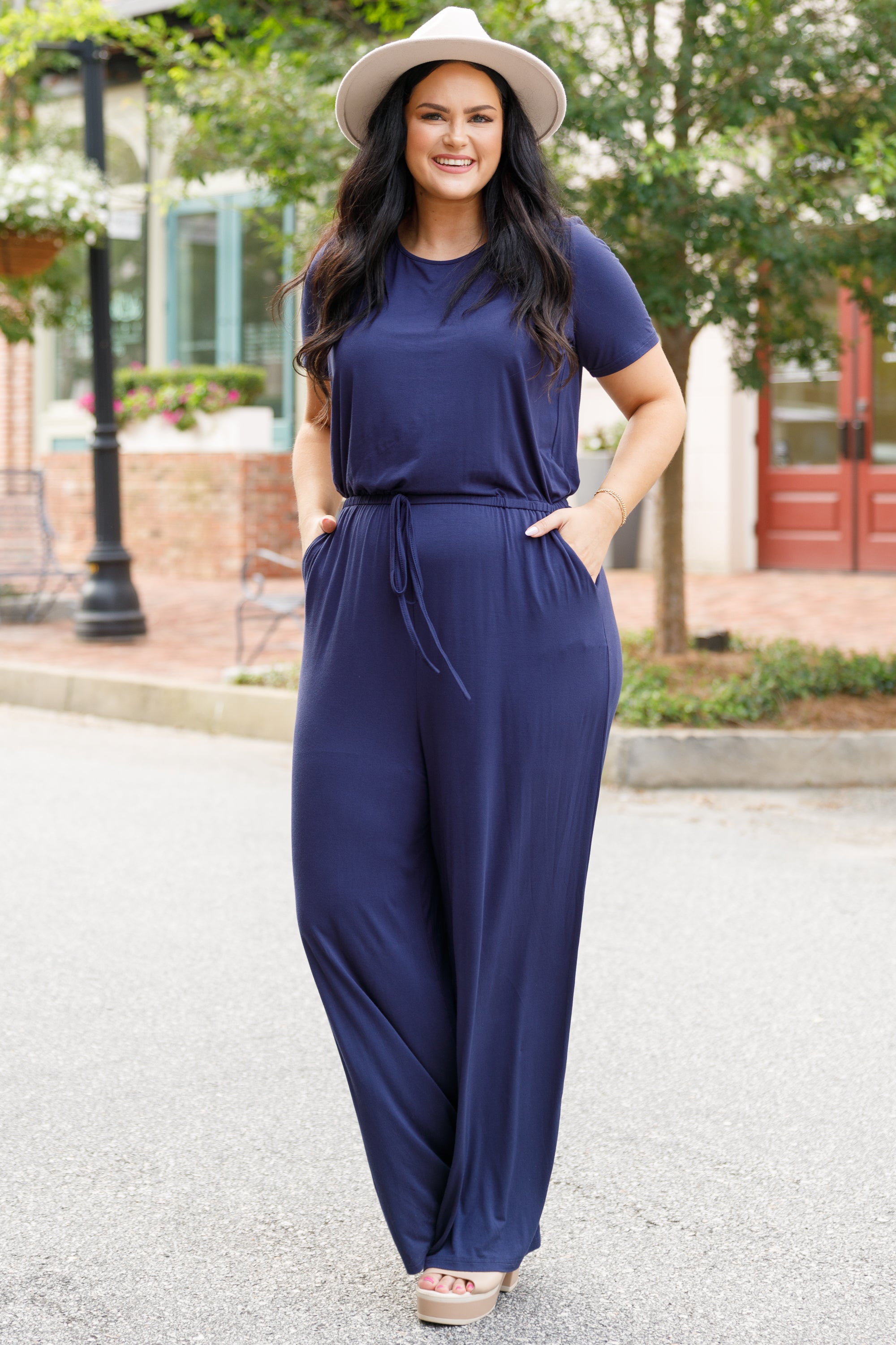 Louder Than Words Jumpsuit. Navy