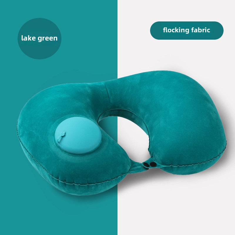Inflatable U-shaped Pillow Cool Pressing Inflatable Pillow Travel Portable Neck Pillow Travel Sanbao Storage Pillow For Airplane