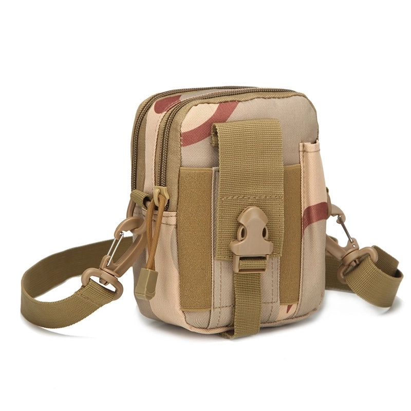 Men's Sports Solid Color Camouflage Oxford Cloth Running Waist Bags