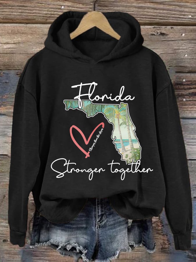 Women's Florida Stronger Than The Storm Print Casual Sweatshirt