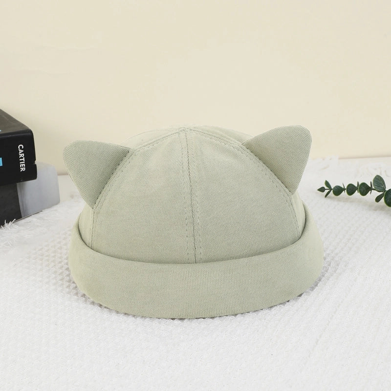 Unisex Cute Minimalist Solid Color Eaveless Beanie Hat