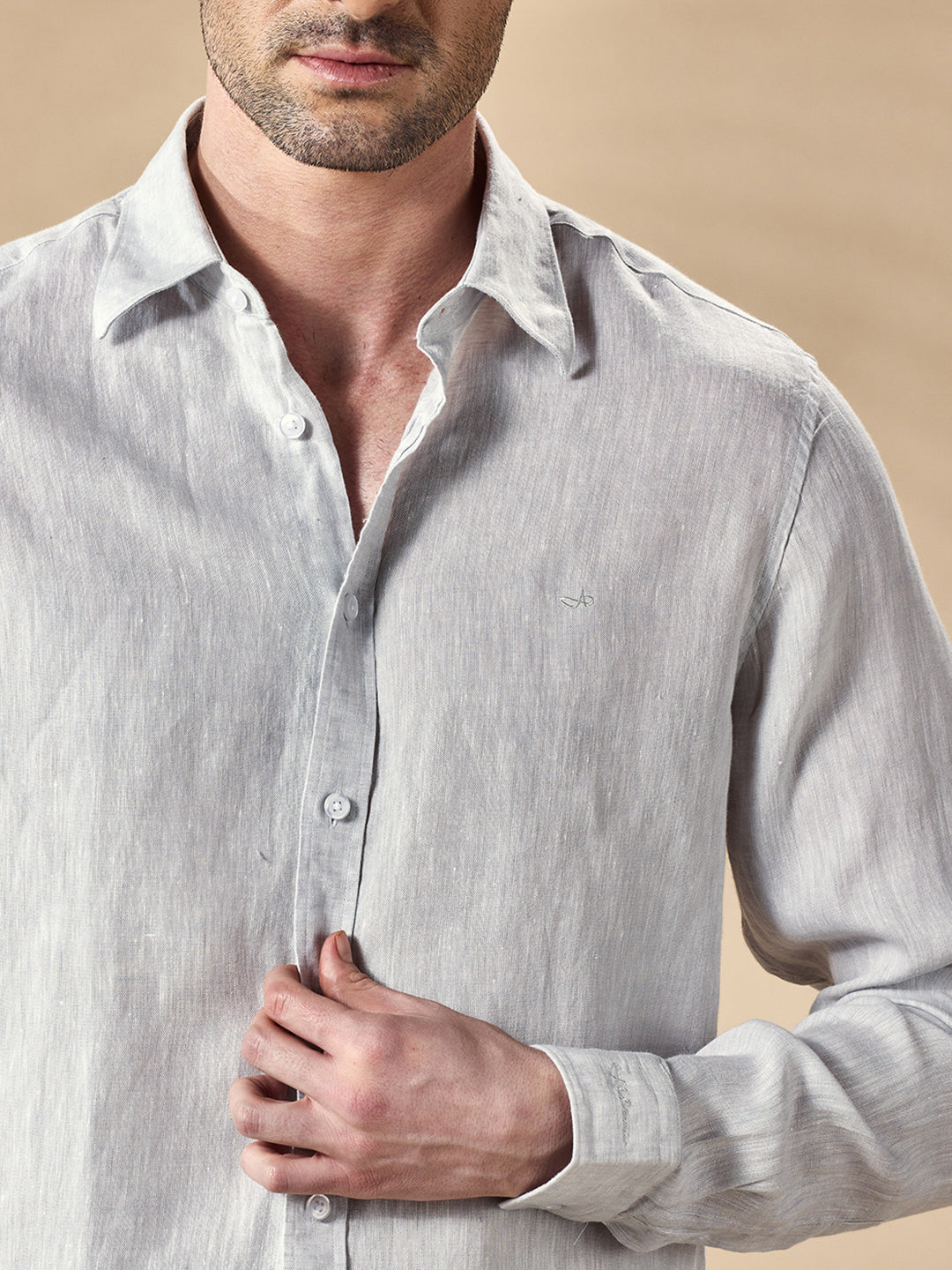 Men Grey Formal Shirt (LIAM)