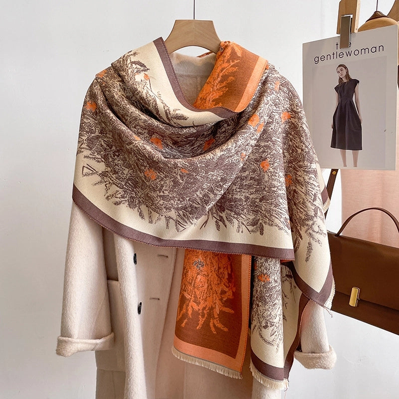Women's Retro Sweet Color Block Rayon Scarf