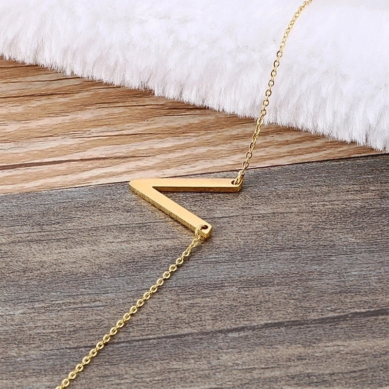 Fashion Letter Titanium Steel 18K Gold Plated Bracelets In Bulk