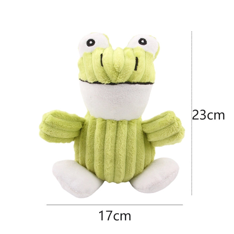 Cute Dog Teething Corduroy Sounding Plush Toy