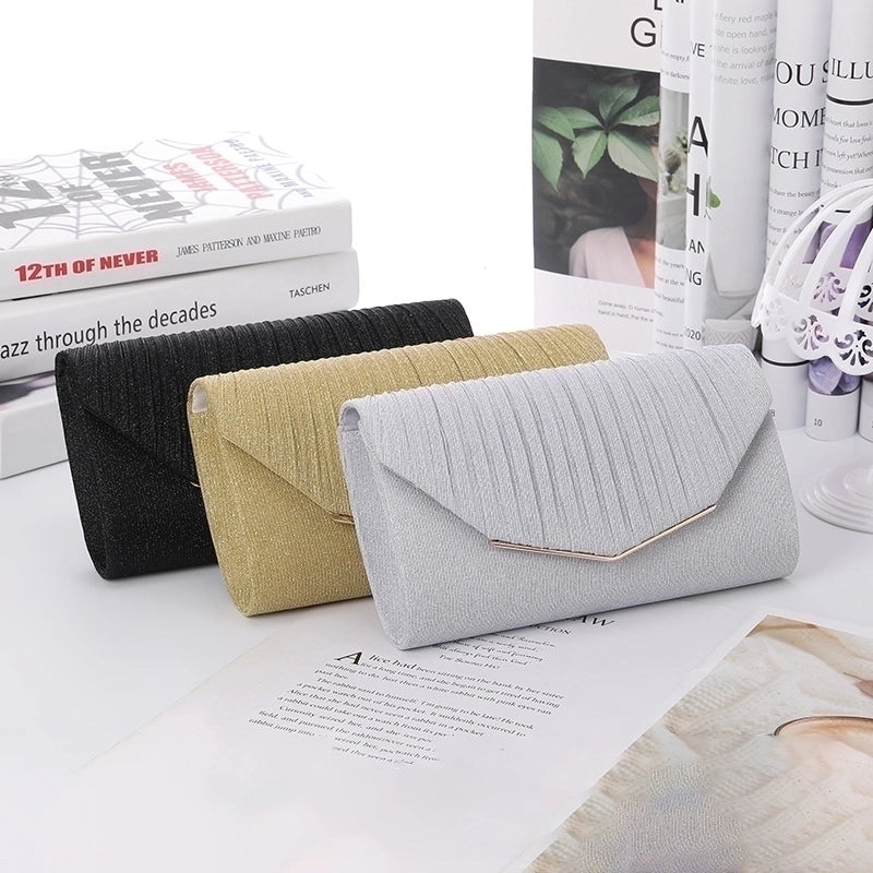 Women's Pu Leather Solid Color Elegant Lock Clasp Evening Bag