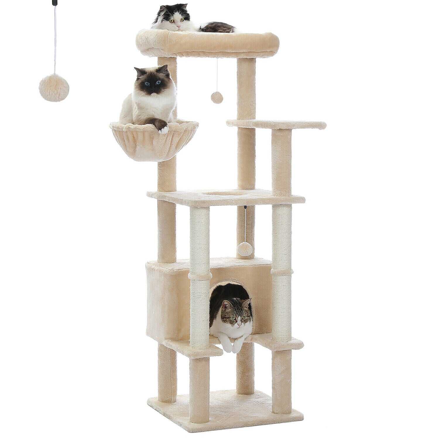 140cm Multi Level Cat Scratching Condo