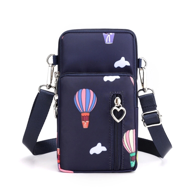 Women'S Nylon Solid Color Fashion Zipper Phone Wallet
