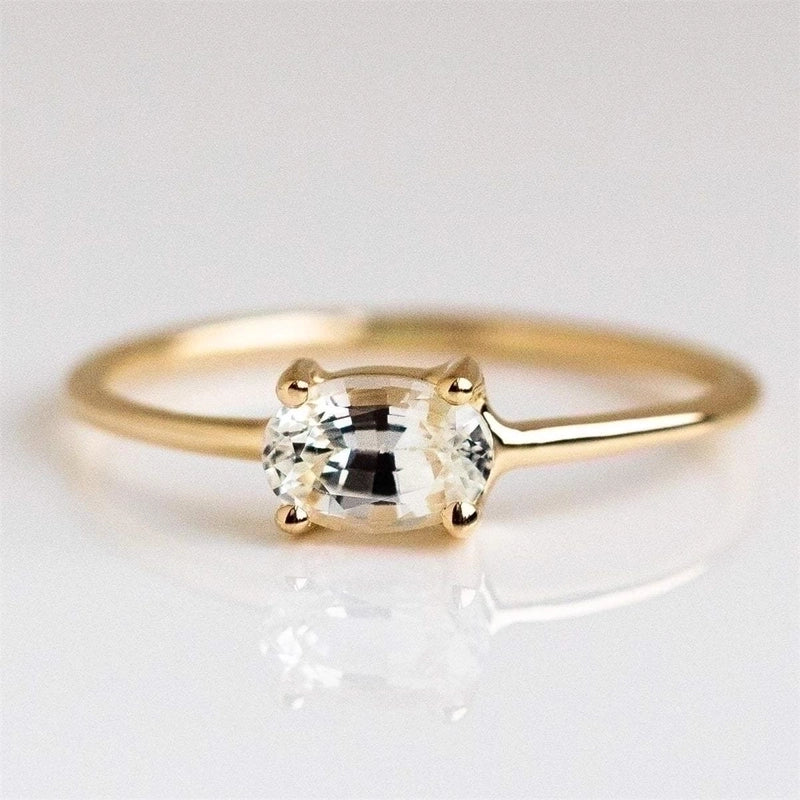 Copper Geometric Zircon Rings