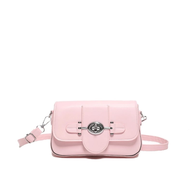 Women's Pu Leather Solid Color Streetwear Flip Cover Crossbody Bag