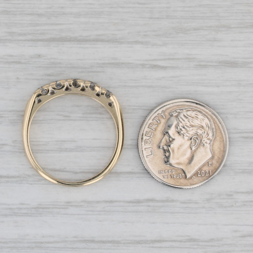 0.50ctw Diamond Wedding Band 14k Yellow Gold Stackable Anniversary Ring Sz 6.75