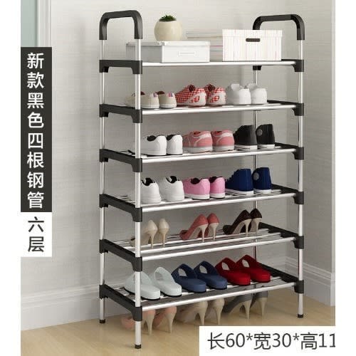 6 Layer Stainless Steel Layer Shoe Rack