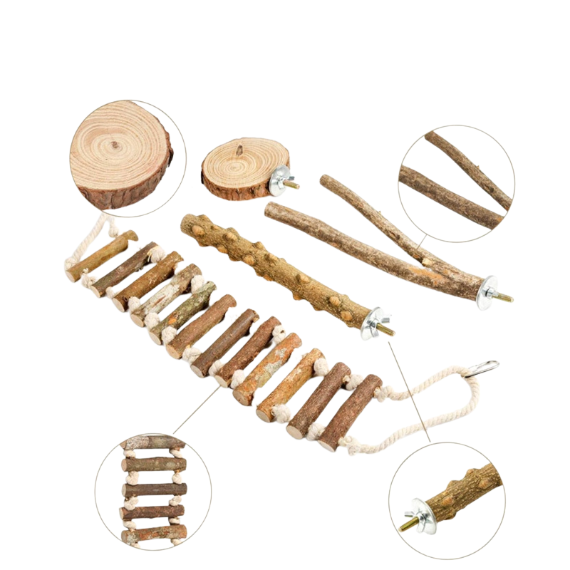 4 Pieces Bird Perch Stand Toys