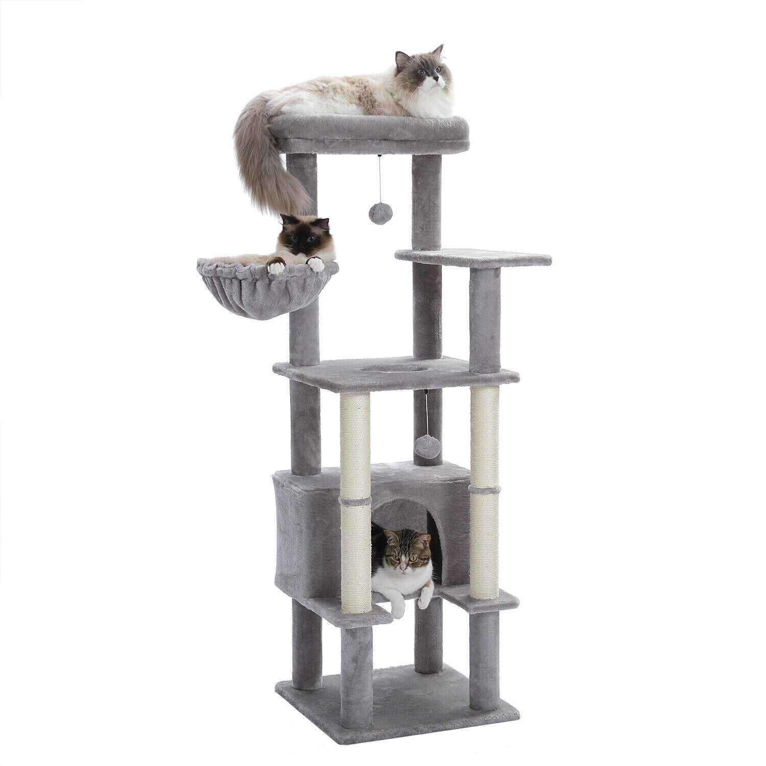 140cm Multi Level Cat Scratching Condo