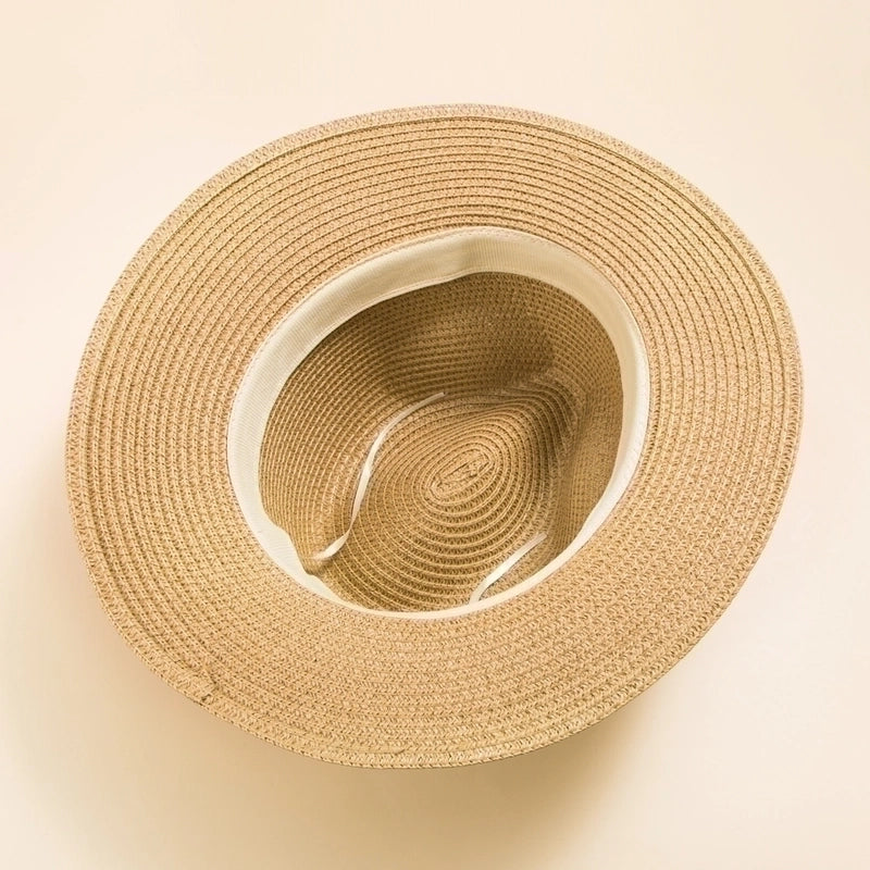Top Hat Men Panama Straw Hat Women Foldable Sun-shade Beach Hat