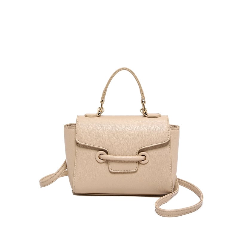 Women's Pu Leather Solid Color Vintage Style Classic Style Flip Cover Handbag