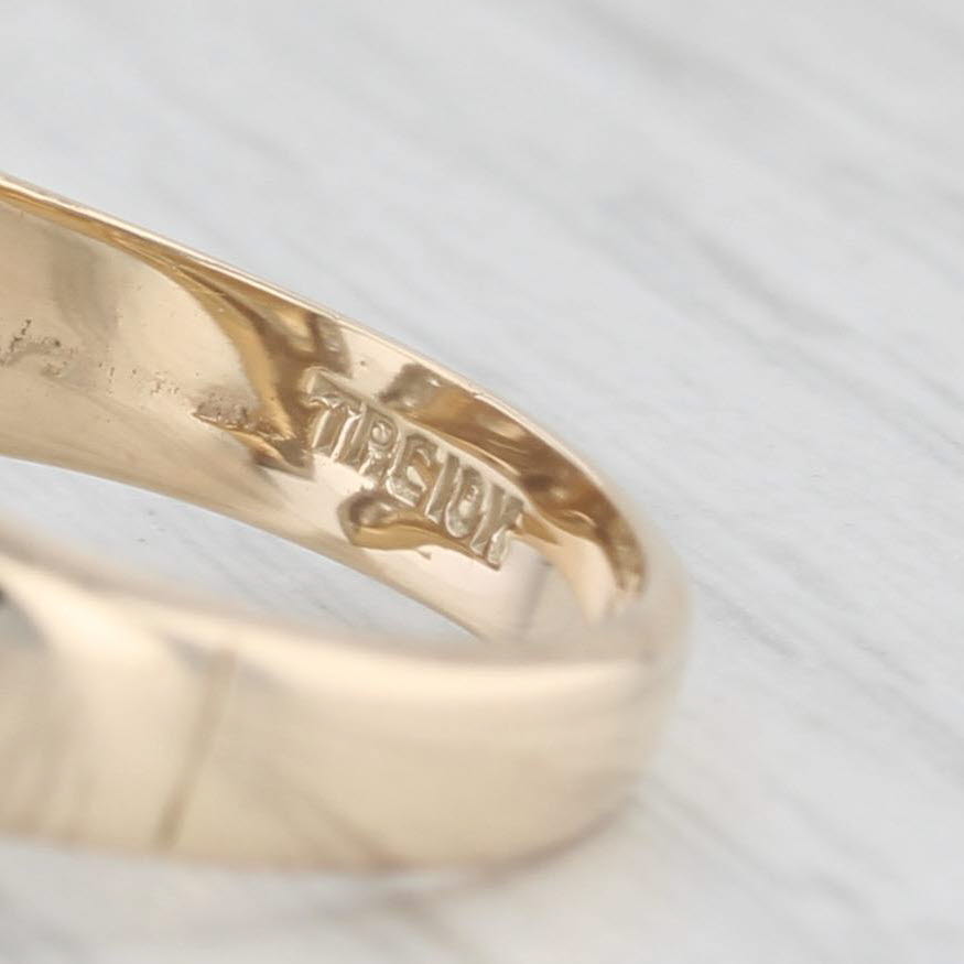 0.18ctw Diamond Horseshoe Ring 10k Yellow Gold Size 8.25 Luck Western