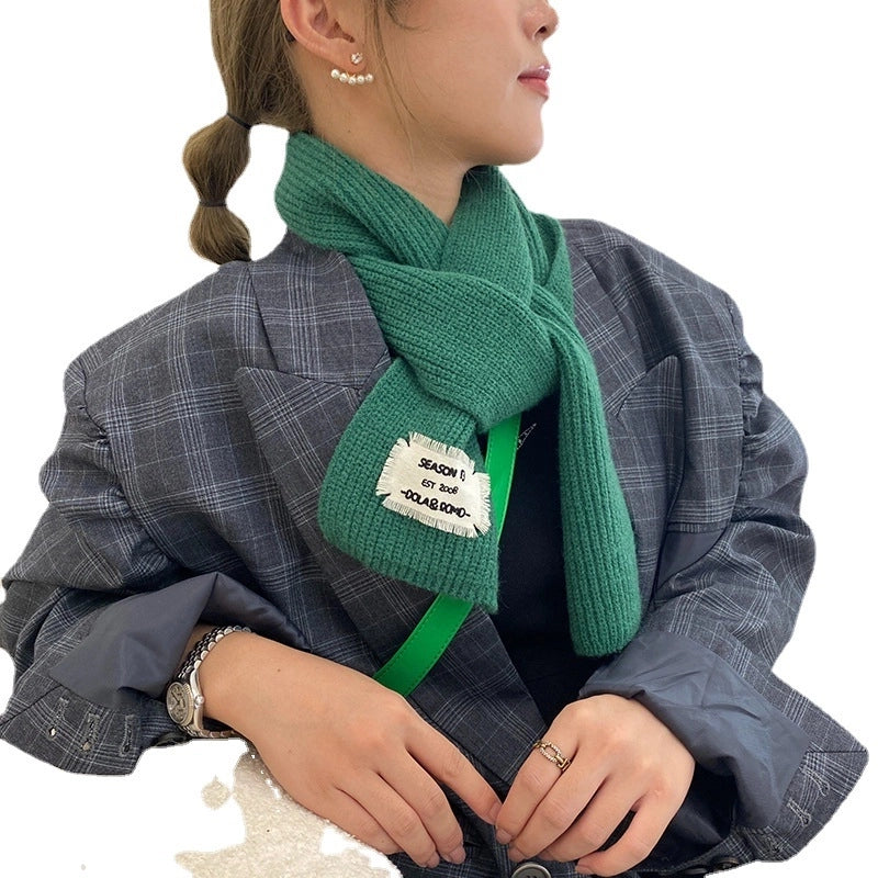Women's Casual Minimalist Streetwear Solid Color Polyester Scarf