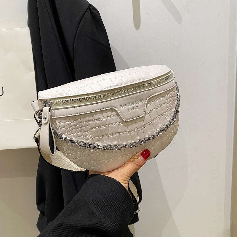 Women's Streetwear Solid Color Pu Leather Waist Bags