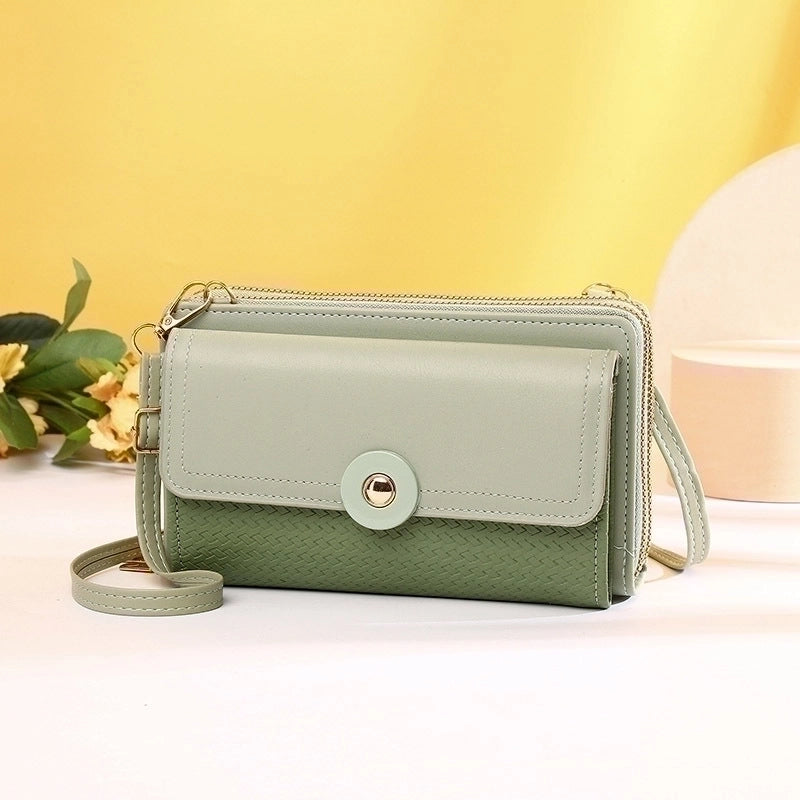 Women's Pu Leather Solid Color Basic Zipper Phone Wallets