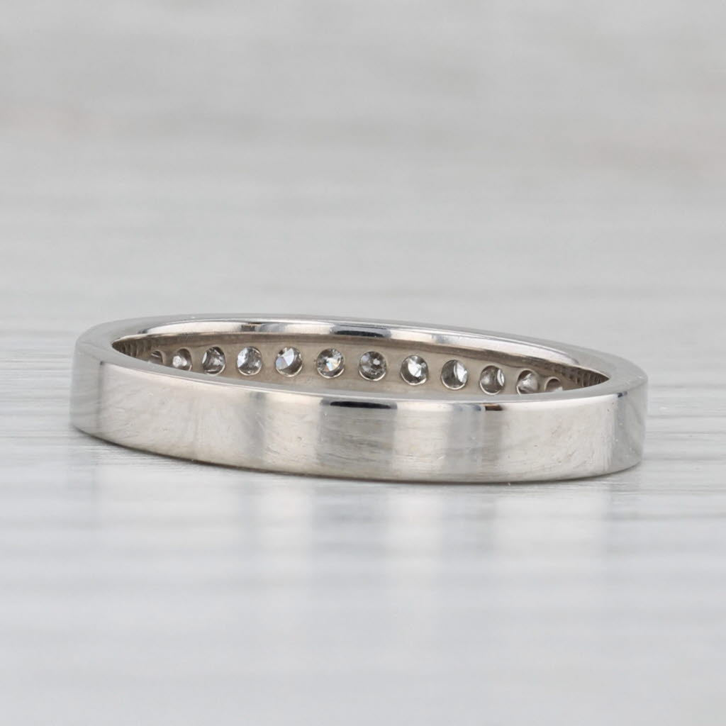 0.23ctw Diamond Wedding Band 14k White Gold Size 7 Stackable Anniversary Ring