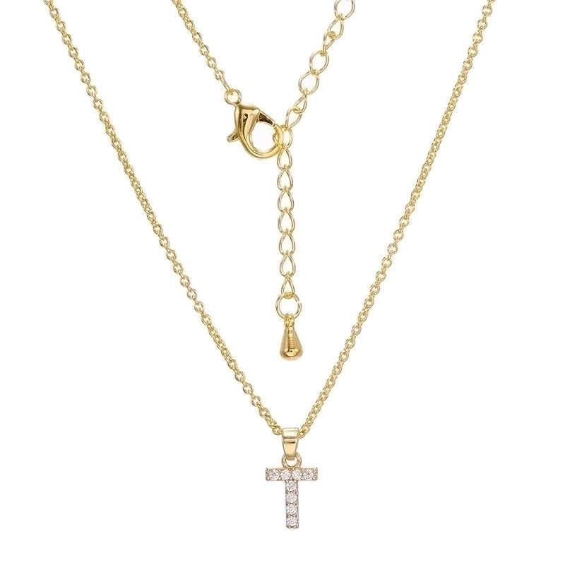 Brass Cable Chain Letter Necklace
