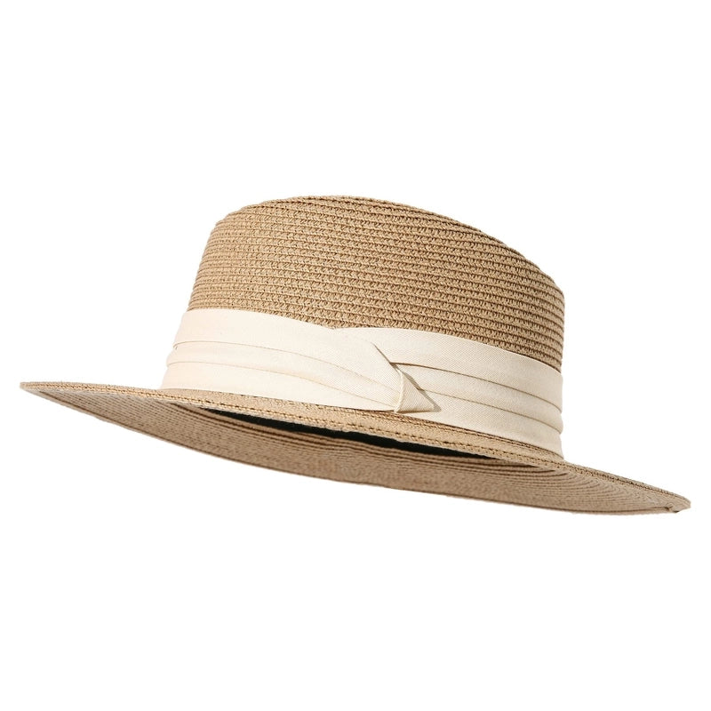 Women's Basic Hawaiian Vacation Solid Color Short Brim Sun Hat